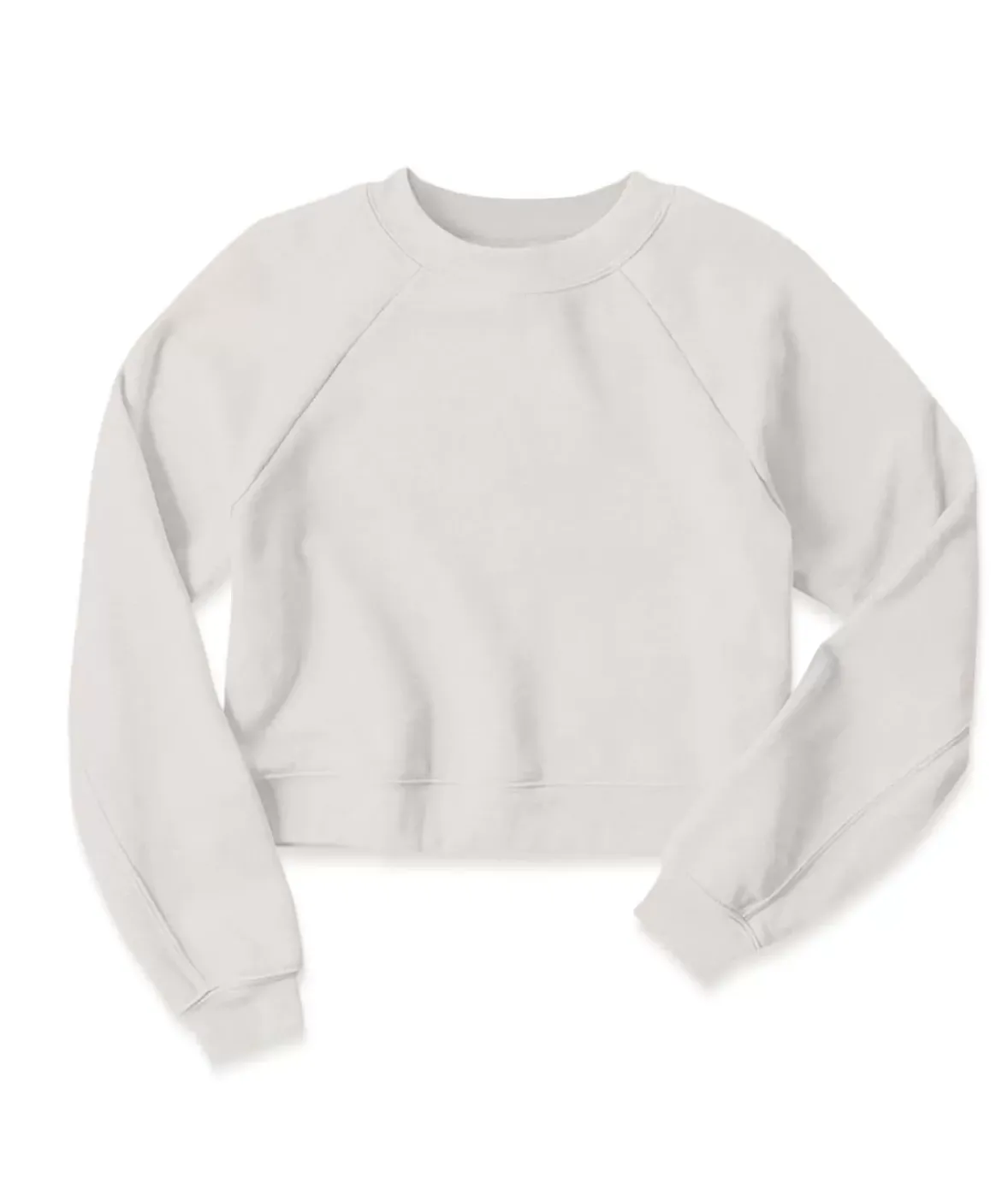 Nayked Apparel Tops>Women'S Ridiculously Soft Raglan Abbreviated Crop Pullover