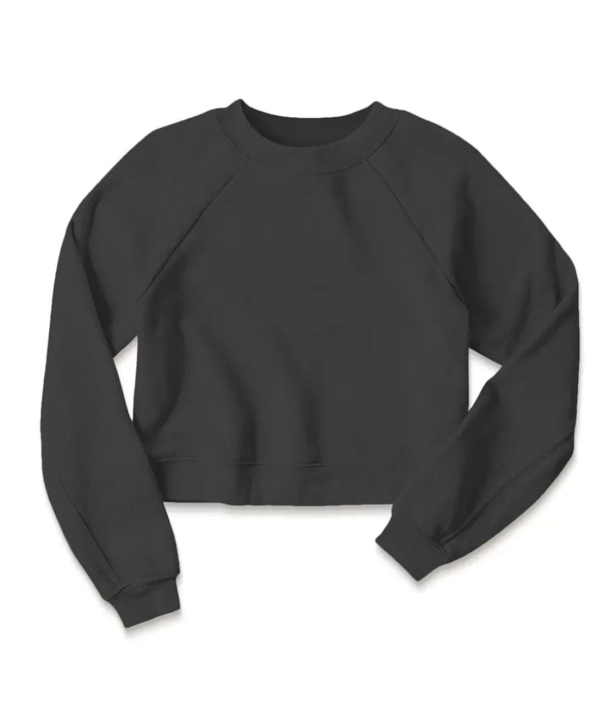 Nayked Apparel Tops>Women'S Ridiculously Soft Raglan Abbreviated Crop Pullover
