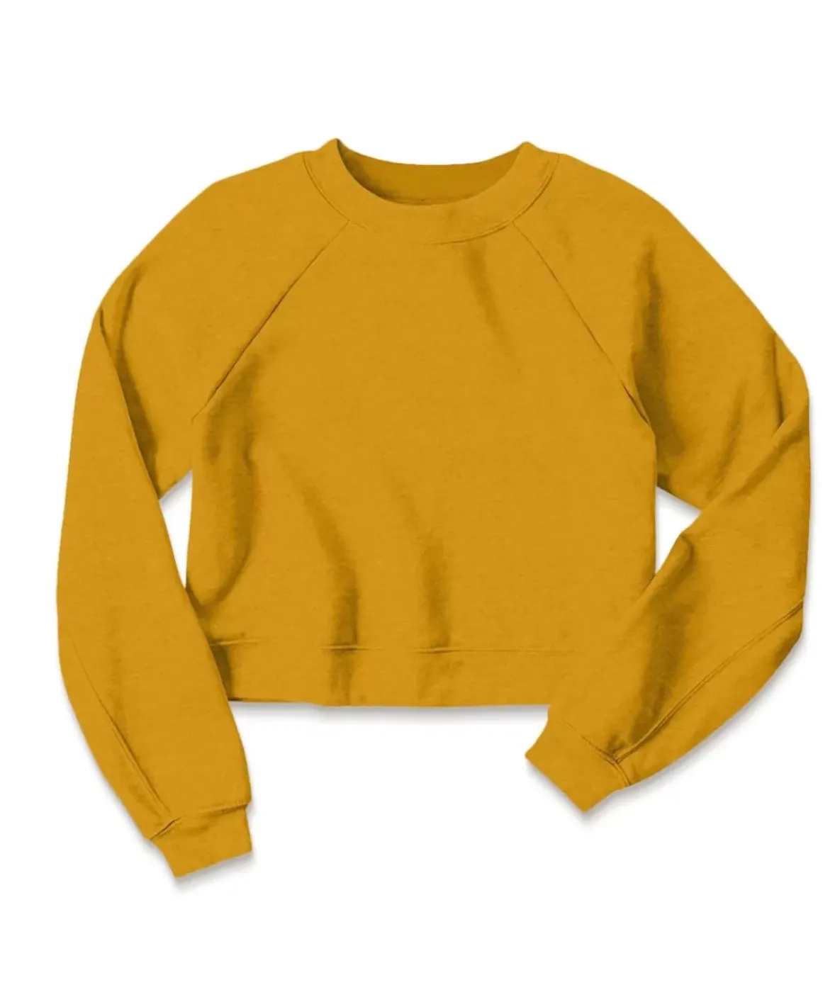 Nayked Apparel Tops>Women'S Ridiculously Soft Raglan Abbreviated Crop Pullover