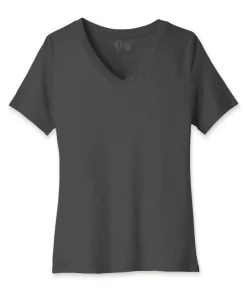 Nayked Apparel Tops>Women'S Ridiculously Soft Relaxed Fit 100% Cotton V-Neck T-Shirt