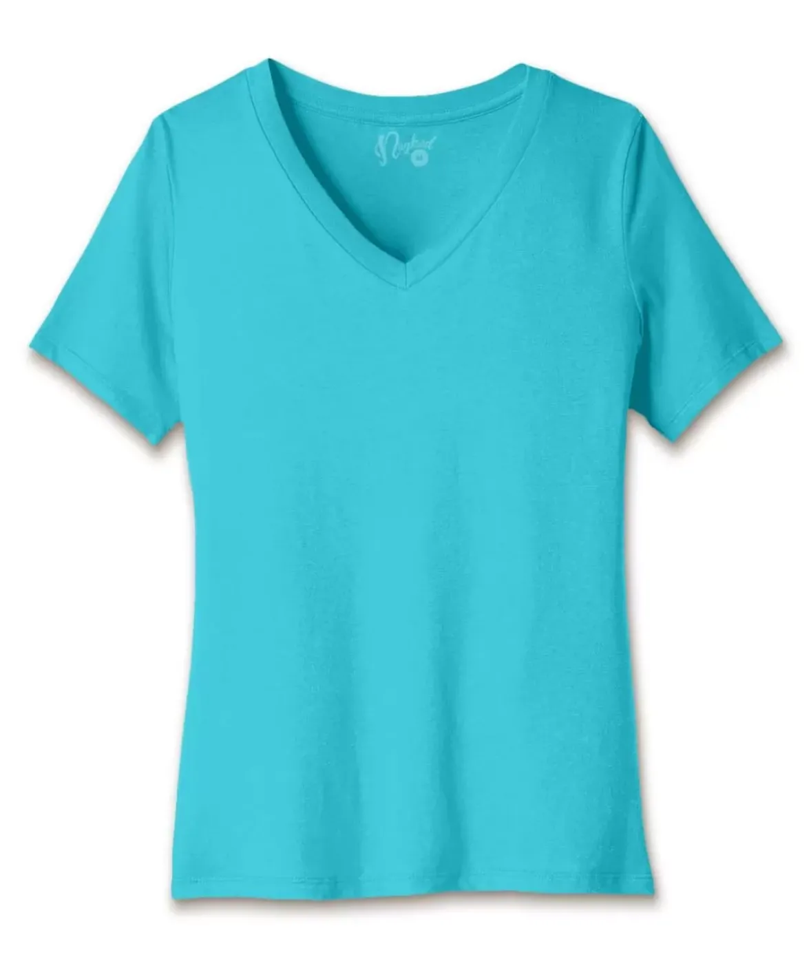 Nayked Apparel Tops>Women'S Ridiculously Soft Relaxed Fit 100% Cotton V-Neck T-Shirt