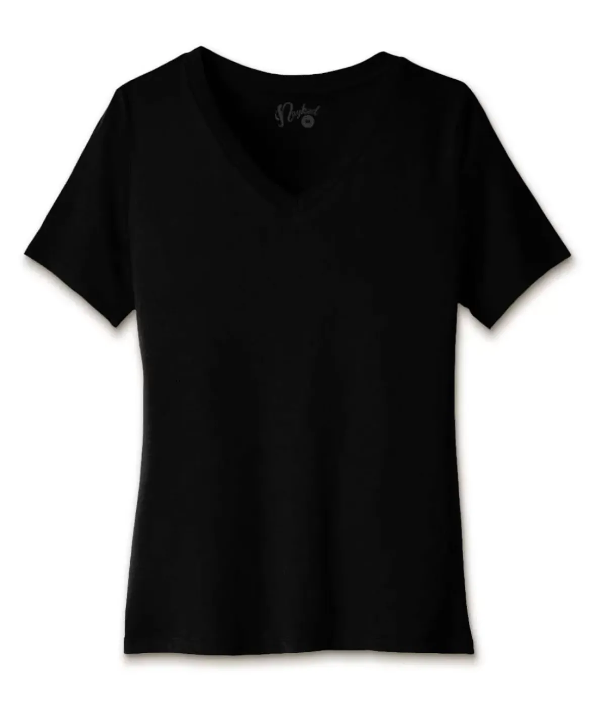 Nayked Apparel Tops>Women'S Ridiculously Soft Relaxed Fit 100% Cotton V-Neck T-Shirt