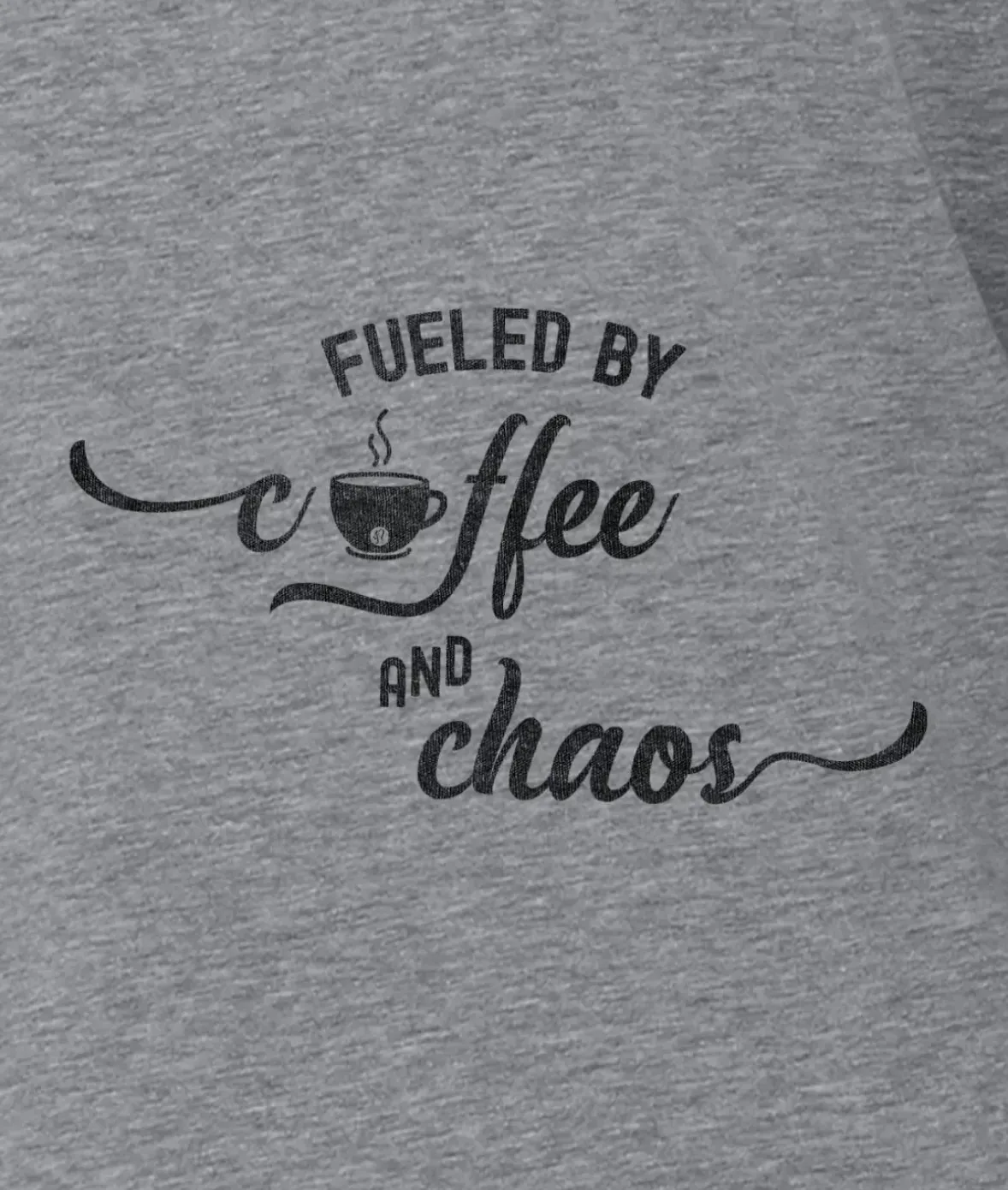 Nayked Apparel Tops>Women'S Ridiculously Soft Midweight Graphic Tee | Fueled By Coffee And Chaos