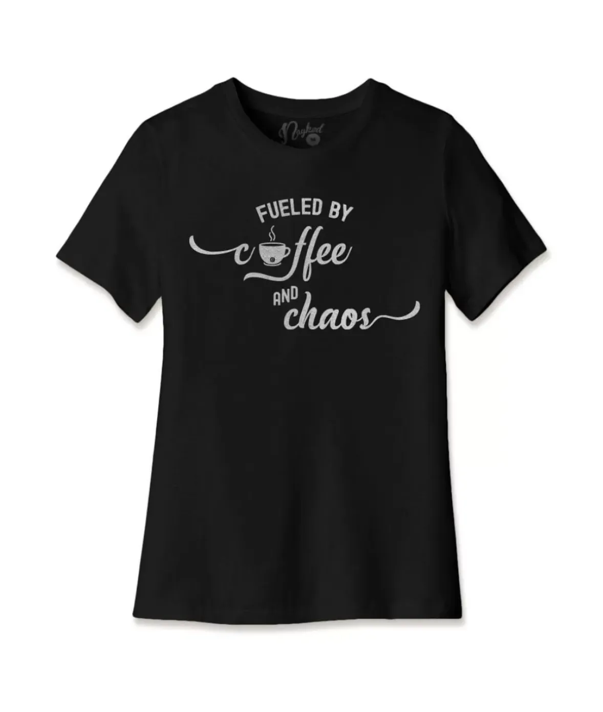 Nayked Apparel Tops>Women'S Ridiculously Soft Midweight Graphic Tee | Fueled By Coffee And Chaos