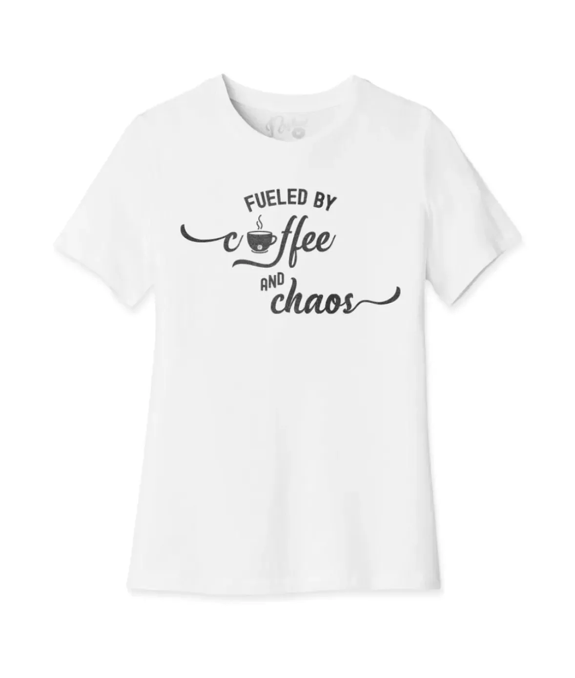 Nayked Apparel Tops>Women'S Ridiculously Soft Midweight Graphic Tee | Fueled By Coffee And Chaos