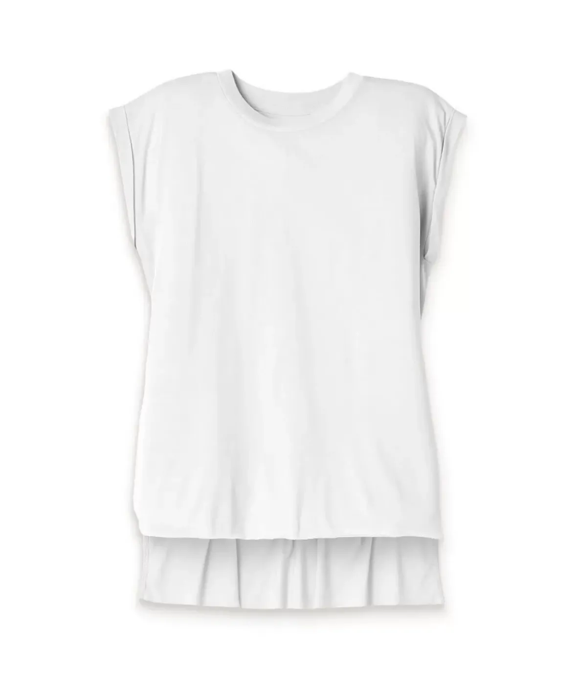 Nayked Apparel Tops>Women'S Ridiculously Soft Flowy Rolled Cuffs Muscle Tee