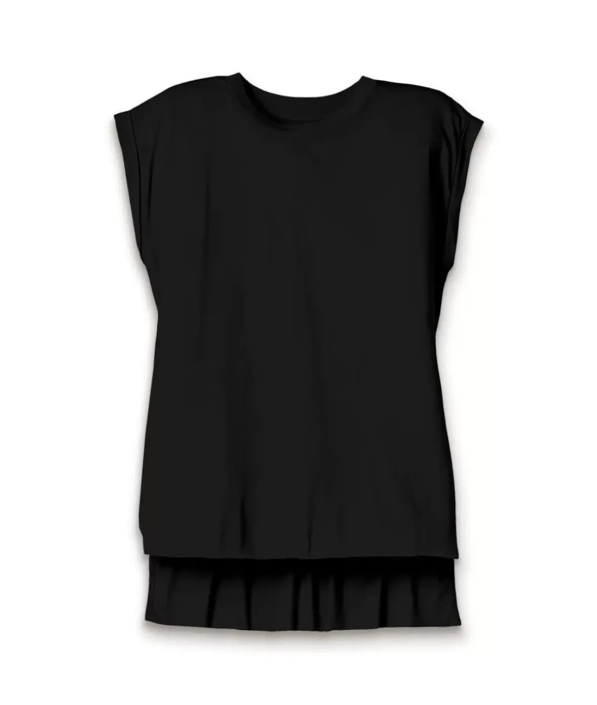 Nayked Apparel Tops>Women'S Ridiculously Soft Flowy Rolled Cuffs Muscle Tee