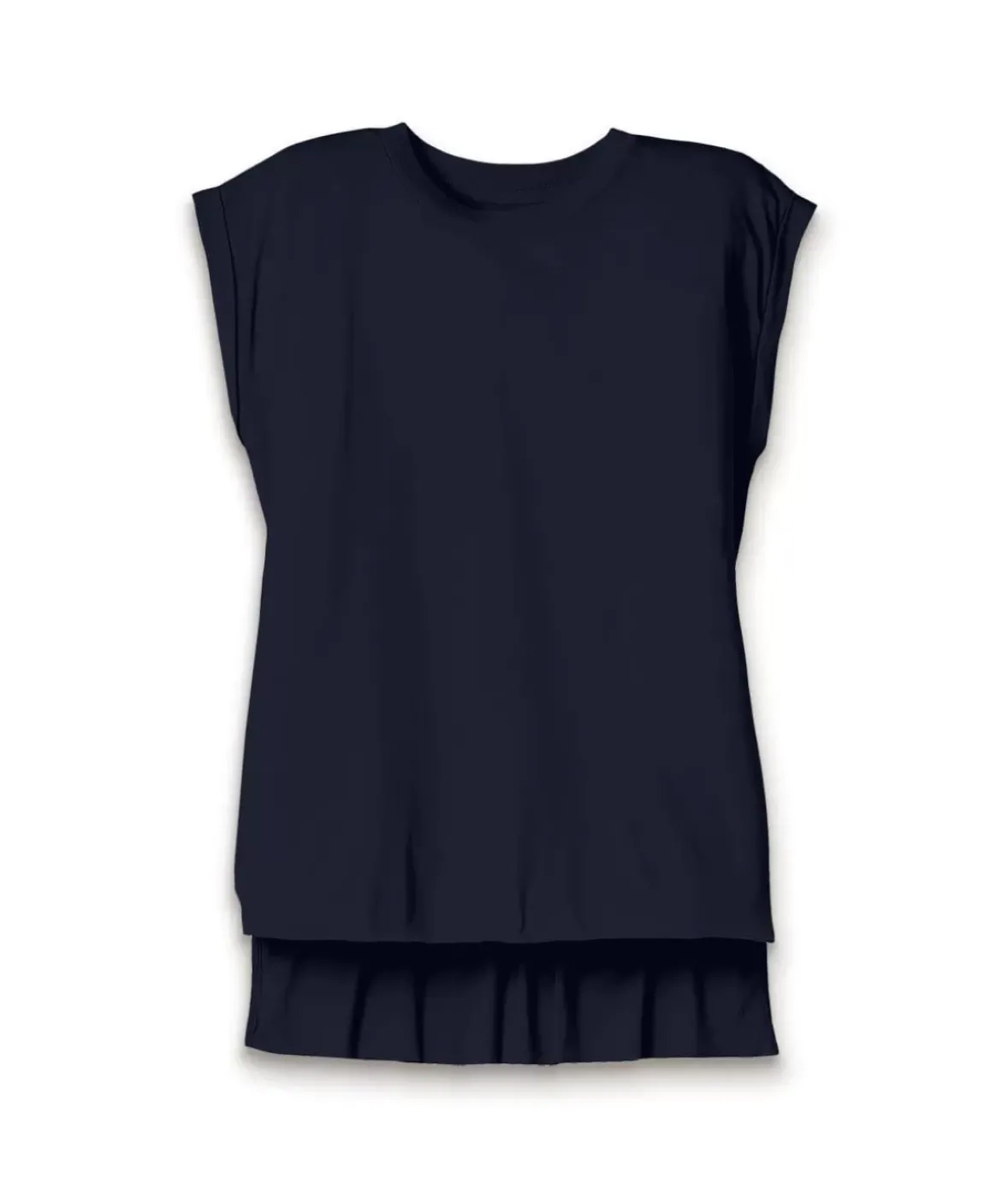 Nayked Apparel Tops>Women'S Ridiculously Soft Flowy Rolled Cuffs Muscle Tee