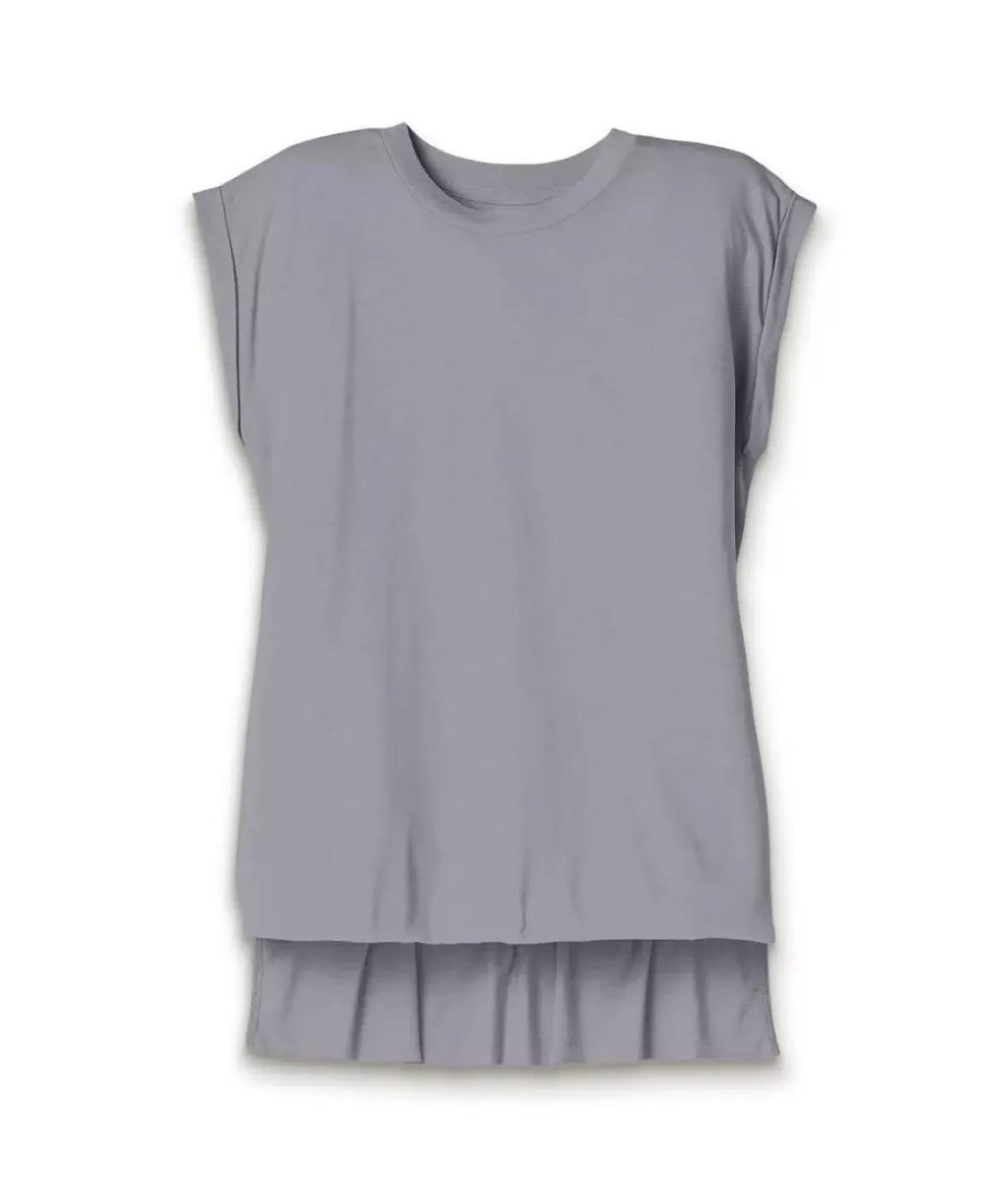 Nayked Apparel Tops>Women'S Ridiculously Soft Flowy Rolled Cuffs Muscle Tee