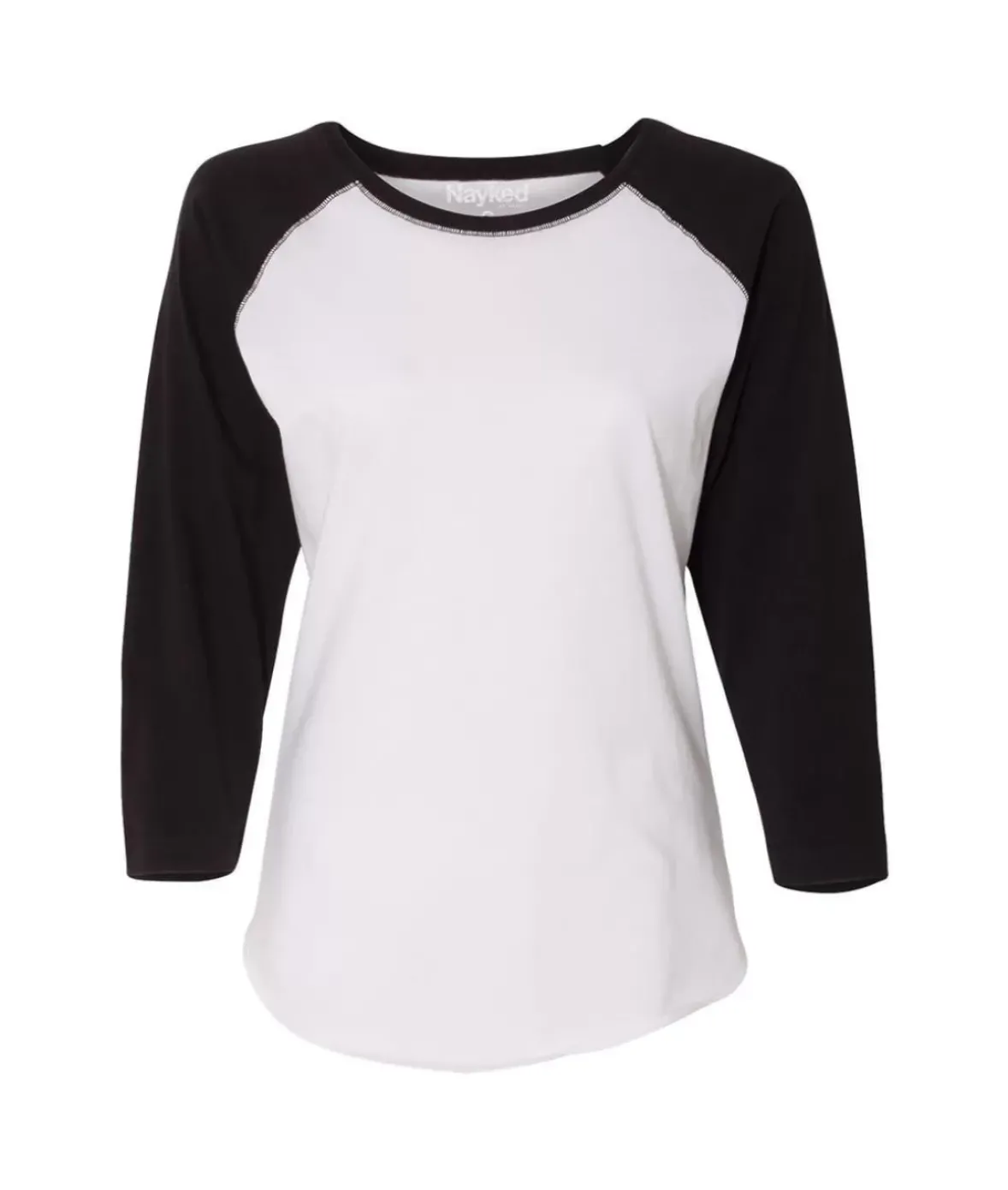 Nayked Apparel T-Shirts>Women'S Ridiculously Soft Midweight Baseball Tee