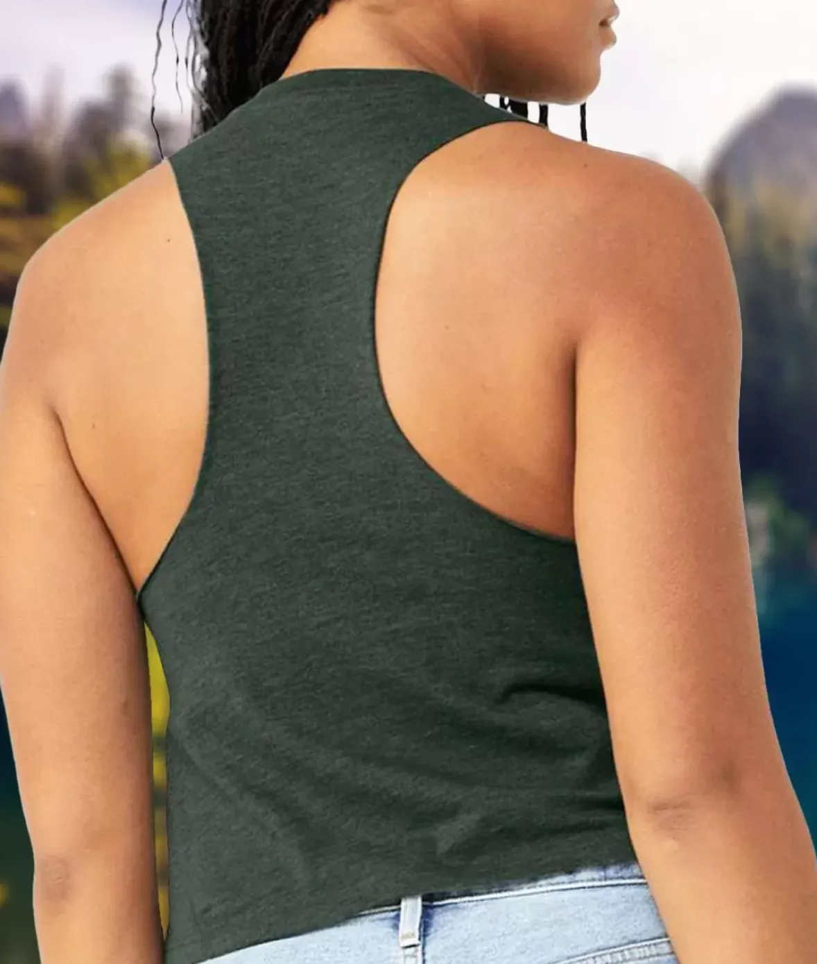 Nayked Apparel Tank Tops>Women'S Ridiculously Soft Cropped Racerback Muscle Tank