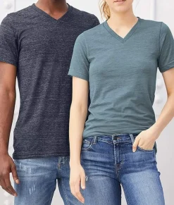 Nayked Apparel T-Shirts>Women'S Short Sleeve Slub Jersey V-Neck T-Shirt