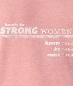 Nayked Apparel Hoodies & Sweatshirts>Women'S Soft Burnout French Terry Graphic Pullover | Here'S To Strong Women