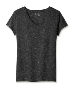 Nayked Apparel Tops>Women'S Soft Lightweight Marled V-Neck T-Shirt