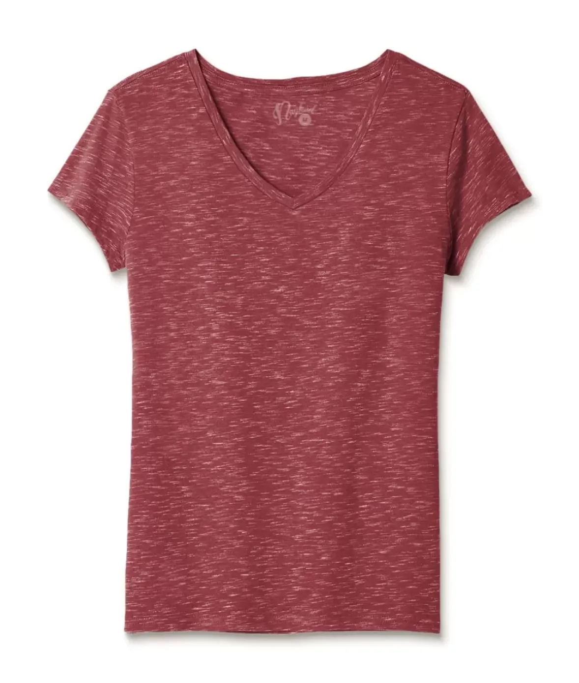 Nayked Apparel Tops>Women'S Soft Lightweight Marled V-Neck T-Shirt