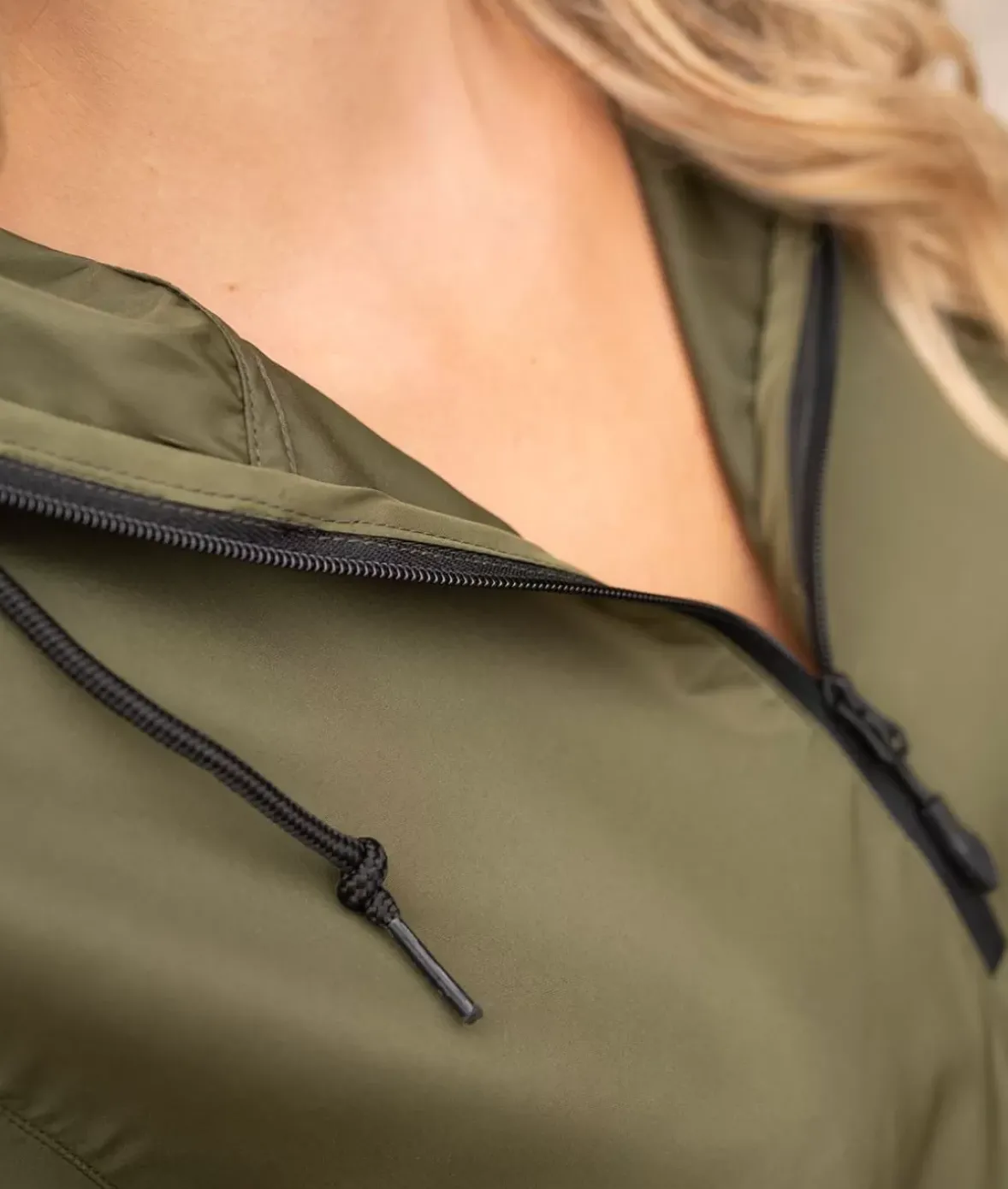Nayked Apparel Tops>Women'S Soft Lightweight Oversized Half-Zip Pullover Windbreaker Anorak