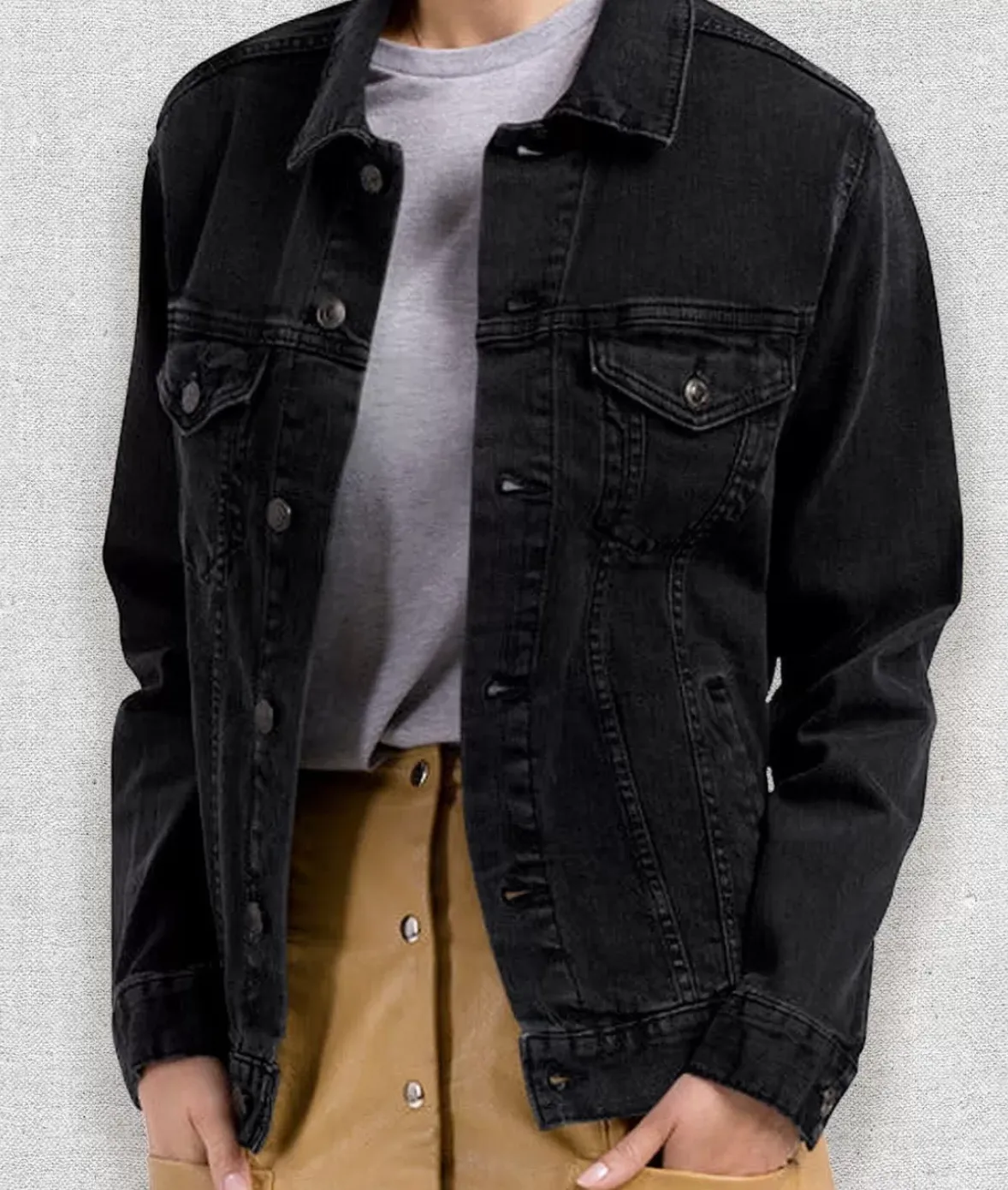 Nayked Apparel Cardigans & Sweaters>Women'S Soft Oversized Vintage Denim Jacket