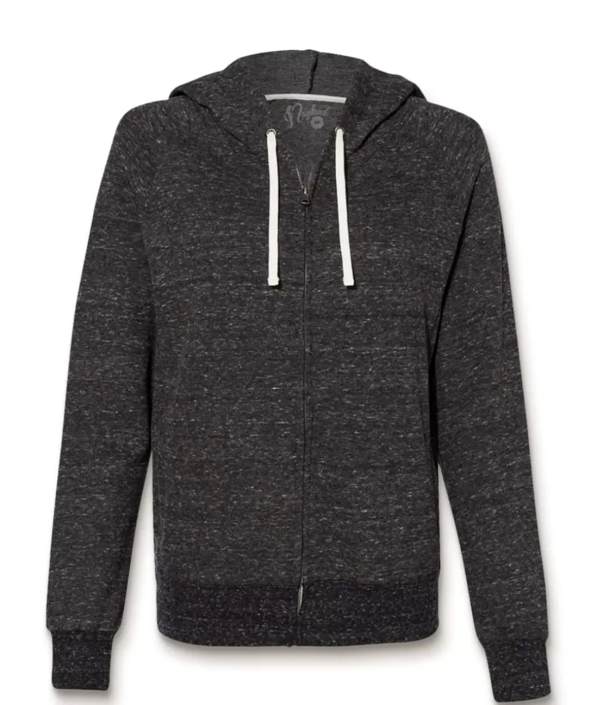 Nayked Apparel Tops>Women'S Soft Snow Heather French Terry Full-Zip Hoodie