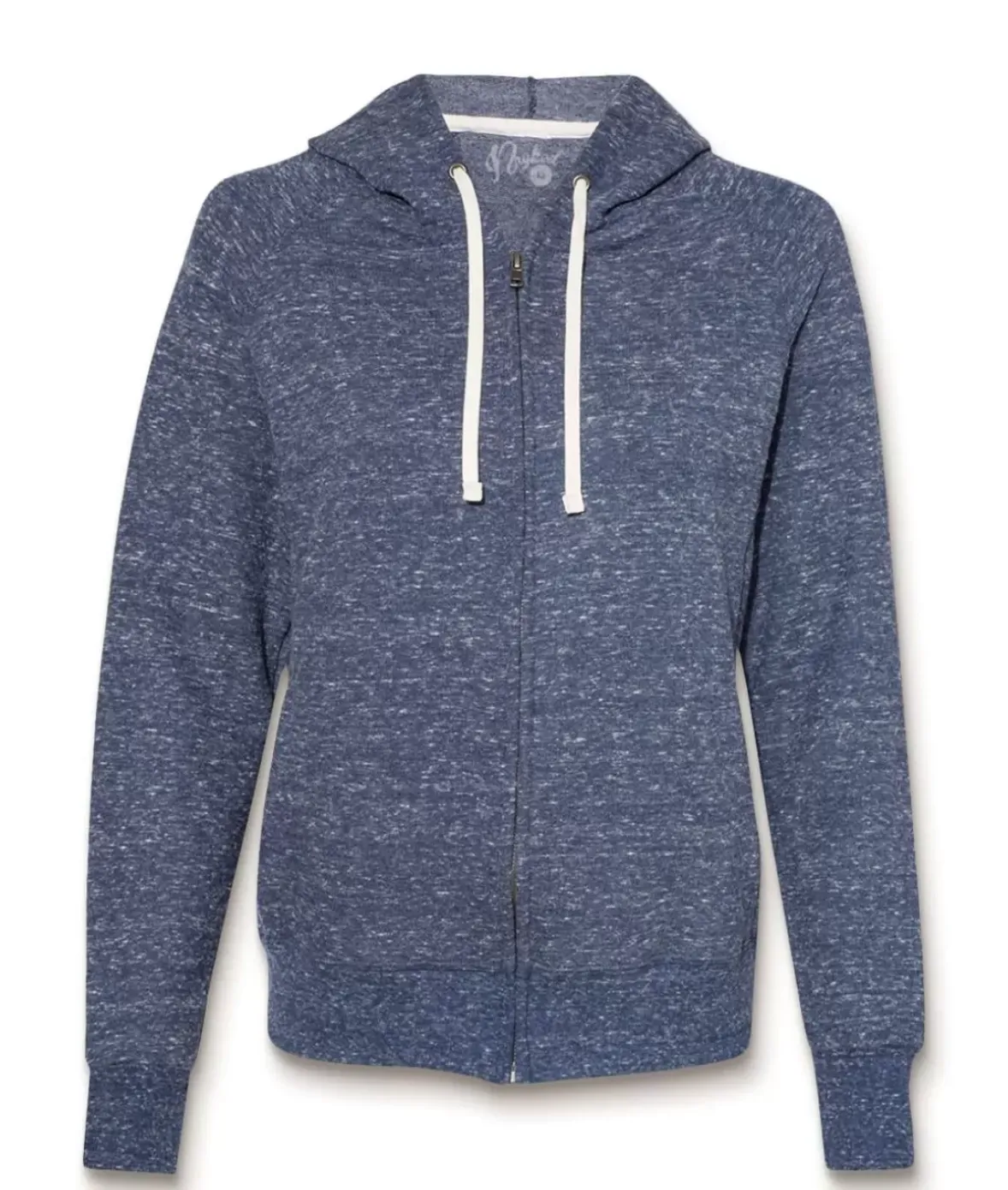 Nayked Apparel Tops>Women'S Soft Snow Heather French Terry Full-Zip Hoodie