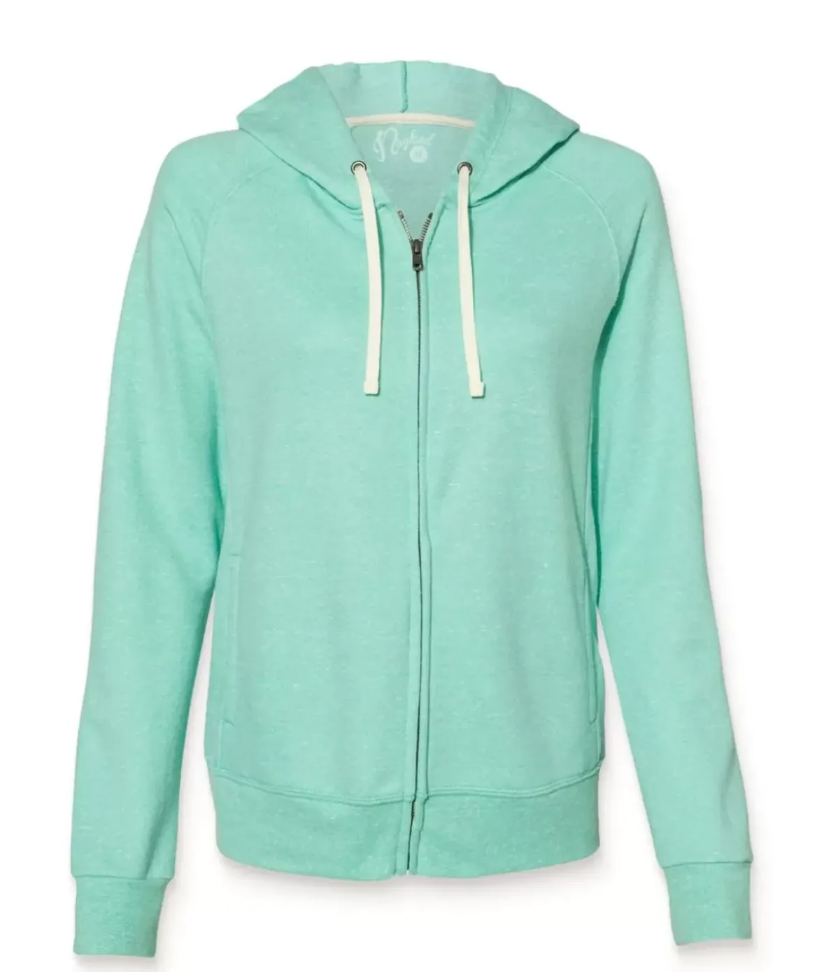 Nayked Apparel Tops>Women'S Soft Snow Heather French Terry Full-Zip Hoodie