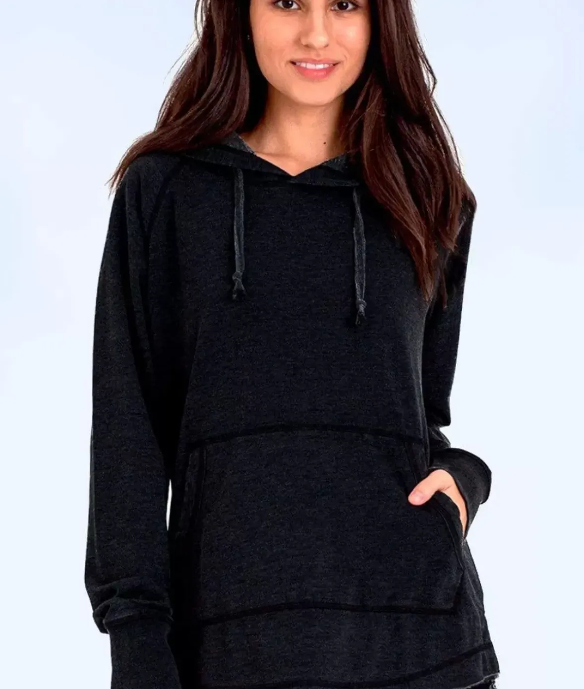 Nayked Apparel Tops>Women'S Soft Tunic Fleece Hoodie